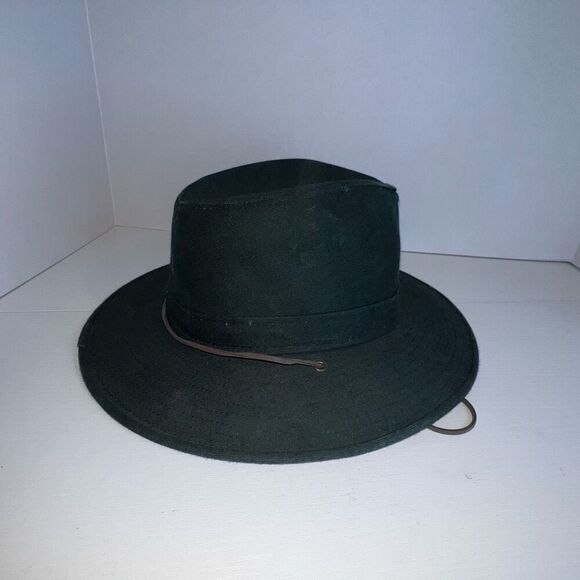 Henschel Hat Co Men’s Medium Deep Green Safari Sportsman Hat With Strap Fiahing - Picture 5 of 8